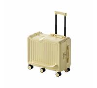 Asiwnshw Valigia cavalcabile per bambini, valigia da viaggio resistente e leggera, bagaglio girevole con 6 ruote, elegante valigia morbida verticale con pedale per il viaggio(Yellow,22")