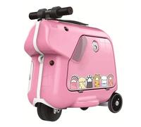 Asiwnshw Valigia per bambini, elettrica, con ruote, da portare a mano, per bambini piccoli, per viaggi, con seduta, per bambini dai 3 ai 6 anni(Pink)