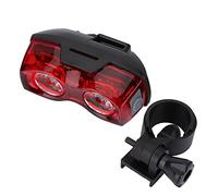 Asixx Fanale Posteriore Bici, Outdoor LED Bike Rear Rear o Coda Warning Red Light dispone di 2 luci LED, Alimentato da Due batterie AAA e Risparmio energetico