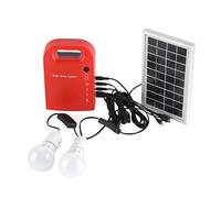 Asixx Solar Home System, 12V Sistema di Illuminazione Solare Casa Portatile Outdoor Solar Energy USB Ricarica con 2 lampadine a LED per Interni ed Esterni