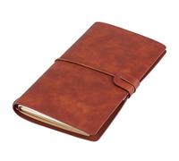 Asixx Travel Notebook, 5Color Classic PU Notebook da Viaggio Diario Personalizzato Diario Ricaricabile(Brown)