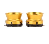 Asixxsix 1 Paio di Adattatori per Hub Nab, Dispositivo di Caricamento Universale in Lega di Alluminio da 1/4" a 10 Pollici, Adattatori Nab per Registratore a Bobina Studer B67 (colore dorato)