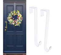 Asixxsix 2 Ganci Trasparenti per Appendere Ghirlande per la Decorazione della Porta D'ingresso, Ganci Antigraffio da 12 Pollici Sopra la Porta, Supporto per Ghirlande Natalizie per la