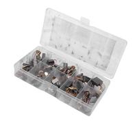 Asixxsix 40 spazzole di carbone per motori elettrici, 10 diverse dimensioni, spazzole in grafite e rame con scatola portaoggetti, kit assortimento di per motori