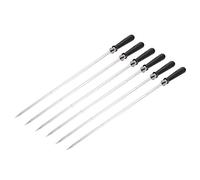 Asixxsix 6 Pezzi Spiedino per Kabob, Spiedino per Barbecue Ad Acciaio Inossidabile Lungo 20,47 Pollici con Manico a, Set di Spiedini per Gigliate Riutilizzabilli, Spiedini Shish Kabob