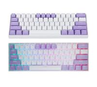 Asixxsix 60% Tastiera meccanica da gioco, Ultra compatto 61 tasti Anti Ghosting tastiera meccanica BT, Tastiera da gioco portatile con interruttore rosso retroilluminato RGB per PC Laptop