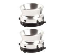 Asixxsix ADATTORI HUB NAB, 1 COPPIA 10 Pollici Dispostitiva di CARICAMENTO UNIVERSALE APRIBILE, ADATTORI HUB BOBINA NAB in ALLUMINIO LUCIDATO PER STUTER, PER Akai, PER (SILVER)