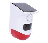 Asixxsix Allarme Solare con Luce Sonora, Sirena con Sensore di Movimento da 120 DB con Notifica Smartphone WiFi e Telecomando, 4 modalità di Lavoro, Impermeabile IP67