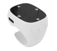 Asixxsix Anello di scorrimento TikTok, funzionamento touch Bluetooth Girapagina Controllo multifunzionale Registrazione di immagini Video Anello di scorrimento remoto (WHITE)