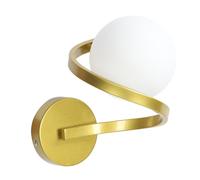 Asixxsix Applique da Parete a LED, Lampada da Parete Moderna a Spirale in Vetro Bianco con Base G9, Protezione per gli Occhi a Risparmio Energetico, Applique a Parete per Scale, Soggiorno