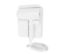 Asixxsix Asciugacapelli da Parete, 20000 Giri/min, Potenza 1300 W, Silenzioso, Estensibile Fino a Quasi 2 M, Leggero, per il Bagno Dell'hotel (Plug 220v)