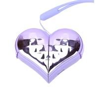 Asixxsix Auricolari a Forma di Cuore, Impermeabili IP7 (PURPLE) | Auricolari wireless Bluetooth 5.4, custodia di ricarica, stereo, microfono con cancellazione del rumore, 30 ore di