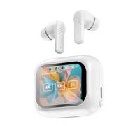 Asixxsix Auricolari per Traduzione AI, Traduzione in Tempo Reale Auricolari Wireless Touch Screen a Colori Cuffie Bluetooth 5.4 ANC Ed ENC Cancellazione del Rumore per Affari (WHITE)