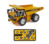 Asixxsix Autocarro con Cassone Ribaltabile RC con Luci e Suoni, Veicolo da Costruzione Telecomandato 2.4G, Veicolo da Costruzione RC Giocattolo Regali di Compleanno per Bambini Ragazzi