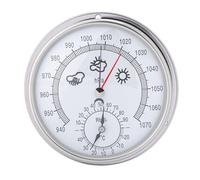 Asixxsix Barometro Termometro Igrometro 3 in 1, Stazione Previsioni Meteo in Acciaio Inossidabile da 5,2 Pollici con Movimento Meccanico per Ingresso Giardino Garage Soggiorno