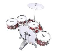 Asixxsix Batteria per Bambini, Set di Tamburi Jazz in ABS con 5 Tamburi, | Set di batteria per bambini con 11 accessori, giocattolo didattico musicale per bambini da 3 a 4 anni, ABS resistente,