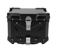 Asixxsix Bauletto per Moto in Alluminio 45 Litri, Bauletto Universale con Serratura di Sicurezza, Bauletto per Baule per Moto Impermeabile e Antipolvere per Bagagli del Casco (BLACK)