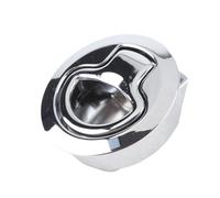 Asixxsix Boat Round Deck Lock, 316 Acciaio Inossidabile, Flush Pull | Chiusura per portello per yacht marino, finitura lucida a specchio, argento, sostituzione diretta, per rimorchi per yacht e