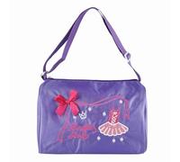 Asixxsix Borsa a Tracolla per Bambina Ballet con Fiocco Ricamato, Rosa | Borsa da danza in nylon per la danza, grande capacità con tracolla regolabile per ragazze