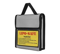 Asixxsix Borsa per Batteria Lipo, Borsa di Sicurezza per Batteria Resistente Al Calore, a Prova di Esplosione, a Prova di Radiazioni, Resistente Al Fuoco, per Ignifuga con Maniglia Portatile