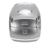 Asixxsix Borsa posteriore per moto, borsa sella impermeabile in ABS 38 litri in stile vintage con chiave e lucchetto, baule universale per scooter e biciclette elettriche (Luna d'argento)