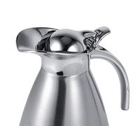 Asixxsix Caffettiera in Acciaio Inossidabile con Isolamento Sottovuoto a Doppia Parete, per Acqua Calda - Funzionamento con una Sola Mano, per Domestica (1.5L)