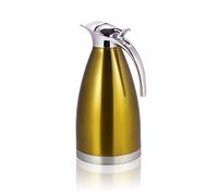 Asixxsix Caffettiera in Acciaio Inossidabile con Isolamento Sottovuoto a Doppia Parete, per Acqua Calda - Funzionamento con una Sola Mano, per Domestica (2L)