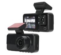 Asixxsix CAM DASH a 3 Canali, Registratore della Telecamera Cruscata Anteriore e Posteriore WiFi 1080p con Schermo da 2 Pollici, Angolo di Larghezza 170 °, Scheda da 32 GB