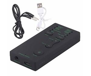 Asixxsix Cambia Voce Portatile, Plug and Play 7 Effetti Vocali Mini Cambia Voce, Dispositivo con Interfaccia da 3,5 Mm e Batteria da 3-4 Ore per Piattaforme di Gioco per Computer di Telefoni Cellulari