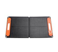 Asixxsix Caricabatterie solare pieghevole 80W, kit di ricarica di mantenimento a pannello solare portatile per auto, con spina per accendisigari, uscite USB e porte 12 V, per auto (BLACK)