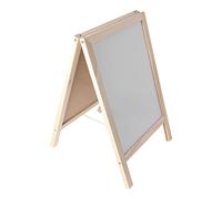 Asixxsix Cavalletto per Bambini, Lavagna a Doppia Faccia e Stazione Artistica per Lavagna Magnetica, Ampio Spazio per Dipingere per Due Bambini con Struttura in Legno di Pioppo e Accessori per l'Aula