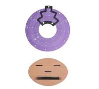 Asixxsix Cerchio delle Quinte, Strumento di Teoria Musicale in Lega di Alluminio con Base in Legno per Musicisti, Cantautori, Principianti, Apprendimento Semplificato degli Accordi (PURPLE)