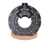 Asixxsix Cerchio delle quinte strumento melodia in metallo, strumento di apprendimento della teoria musicale in lega di alluminio con base in legno per cantautori, design innovativo (GREY)