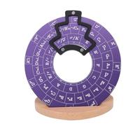 Asixxsix Cerchio delle quinte strumento melodia in metallo, strumento di apprendimento della teoria musicale in lega di alluminio con base in legno per cantautori, design innovativo (PURPLE)