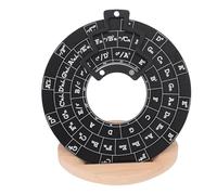 Asixxsix Cerchio delle quinte strumento melodia in metallo, strumento di apprendimento della teoria musicale in lega di alluminio con base in legno per cantautori, design innovativo (BLACK)