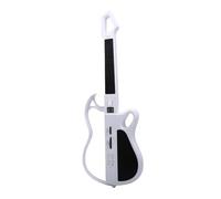 Asixxsix Chitarra Elettrica per Bambini, Guida con Luci a LED per Suonare la Chitarra Senza Corde con 7 Opzioni Audio, Design Pieghevole, connettività BT, per Ragazzi e Ragazze (WHITE)