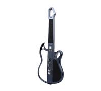 Asixxsix Chitarra Elettrica per Bambini, Guida con Luci a LED per Suonare la Chitarra Senza Corde con 7 Opzioni Audio, Design Pieghevole, connettività BT, per Ragazzi e Ragazze (BLACK)