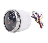 Asixxsix Contagiri da 52 Mm, 0-3000 Giri/min con Rapporto di velocità Regolabile da 1,0 a 360 Retroilluminazione a Sette Colori per Camion Trattori Auto Barche (Quadrante nero lunetta argento CX6223)