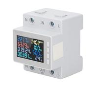Asixxsix Contatore di energia monofase, display LCD HD a colori in ABS, misuratore di potenza, wattmetro per la gestione energetica dell'ufficio domestico