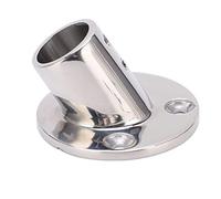 Asixxsix Corrimano per Barca Standard Originale Base Rotonda Raccordo in Acciaio Inossidabile 316 per Tubo da 25 Mm, Hardware Marino con Prestazioni Stabili per Accessori per Yacht (60°)