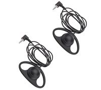 Asixxsix Cuffie Monoauricolare con Microfono, Auricolare Mono con Spina a L da 3,5 Mm per Laptop, PC, Smartphone, Tablet, Cuffie Leggere con Gancio per L'orecchio per Chiamate, Tour di (2PCS)