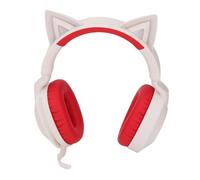 Asixxsix Cuffie Wireless Cat Ear, Bluetooth 5.4 con Luce LED, Microfono, 35 Ore di Riproduzione, Limite Volume 85 DB, Pieghevoli, per Bambini, Adolescenti e Adulti, PC Switch Telefono (rosso)