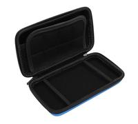 Asixxsix Custodia da Trasporto per New 2DS XL 2DS LL New 3DS 3DS, Custodia da Viaggio Protettiva a Guscio Rigido con 8 Slot per Cartucce di Gioco, Esterno in PU Resistente All'Acqua e (BLUE)