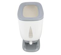 Asixxsix Dispenser di Riso da 22 Libbre, Contenitore Ermetico per Riso in Plastica con Misurino Grande Contentore Salvaspazio per Alositi da Banco per Cereali, Fagioli, Mais (GRAY)