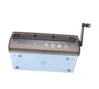 Asixxsix Distruggidocumenti Manuale, Taglio a Strisce da 3 Mm, Larghezza Ingresso 229 Mm, Mini Distruggidocumenti Manuale con Contenitore Trasparente da 1,5 Litri, Coperchio Staccabile, 4 Cuscinetti