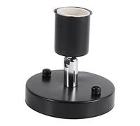 Asixxsix E27 Plafoniera Vintage, 180 Gradi Girevole Orientabile, Base a Vite, Sospensione a Vite (Nero)