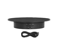 Asixxsix Espositore Rotante Motorizzato, 20 Cm di Diametro di Carico 8 kg Giradischi Elettrico Rotante 3 velocità Regolabile Espositore per Prodotti Fotografici Espositore per Gioielleria(Nero)
