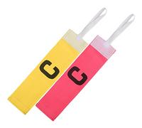 Asixxsix Fascia da Braccio Brassard da Calcio per Corsa, Pasta Elastica per Gioco di Testa, Fascia da Braccio con Parola C da 10 Pezzi per Adulti e Bambini, Giallo Brillante, Rosa, Adatta per (PINK)