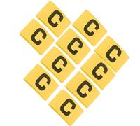 Asixxsix Fascia da Braccio Brassard da Calcio per Corsa, Pasta Elastica per Gioco di Testa, Fascia da Braccio con Parola C da 10 Pezzi per Adulti e Bambini, Giallo Brillante, Rosa, Adatta per (YELLOW)
