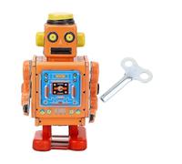 Asixxsix Finisci Robot Vintage, Antico Ferro retrò Che Finisce Il Robot Orologio da Collezione Primaverile per Oggetti di Scena Fotografici, Festa, Compleanno, Festival, Sorpresa (Orange)